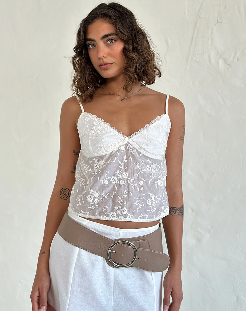 Kasturi Top in Broderie White - Image 4