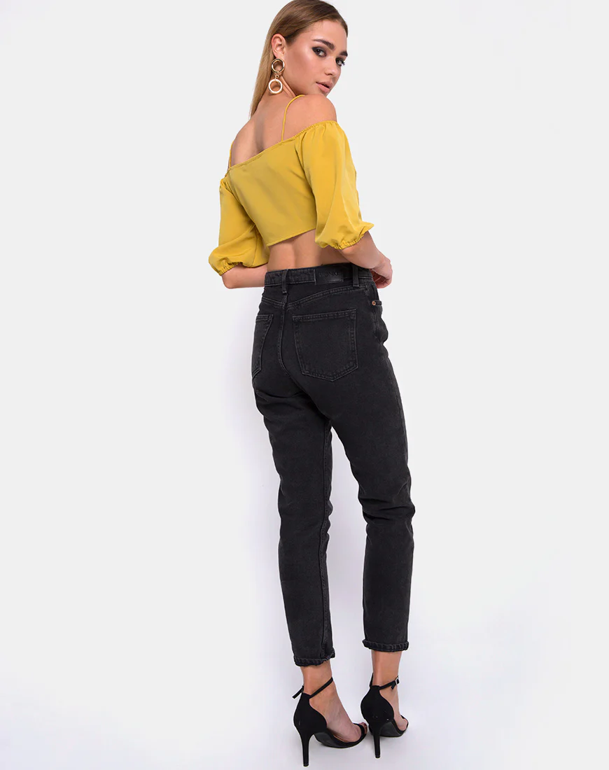 Kavon Crop Top in Mustard - Image 4