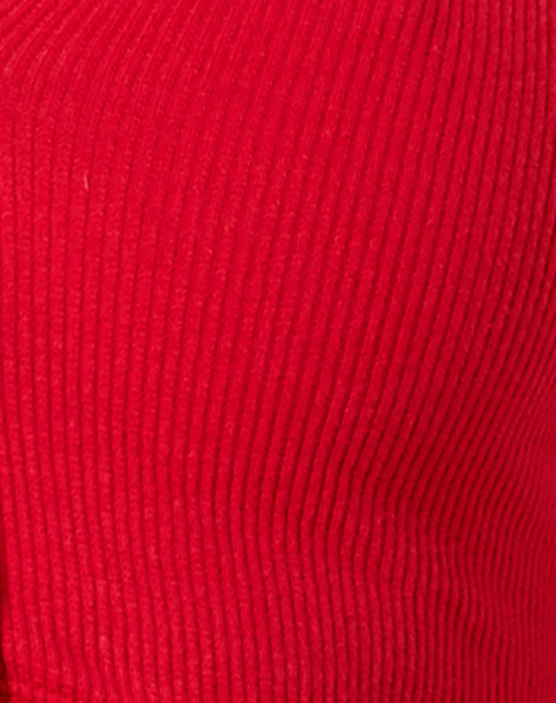 Kaya Crop Top in Rib Racing Red - Image 7