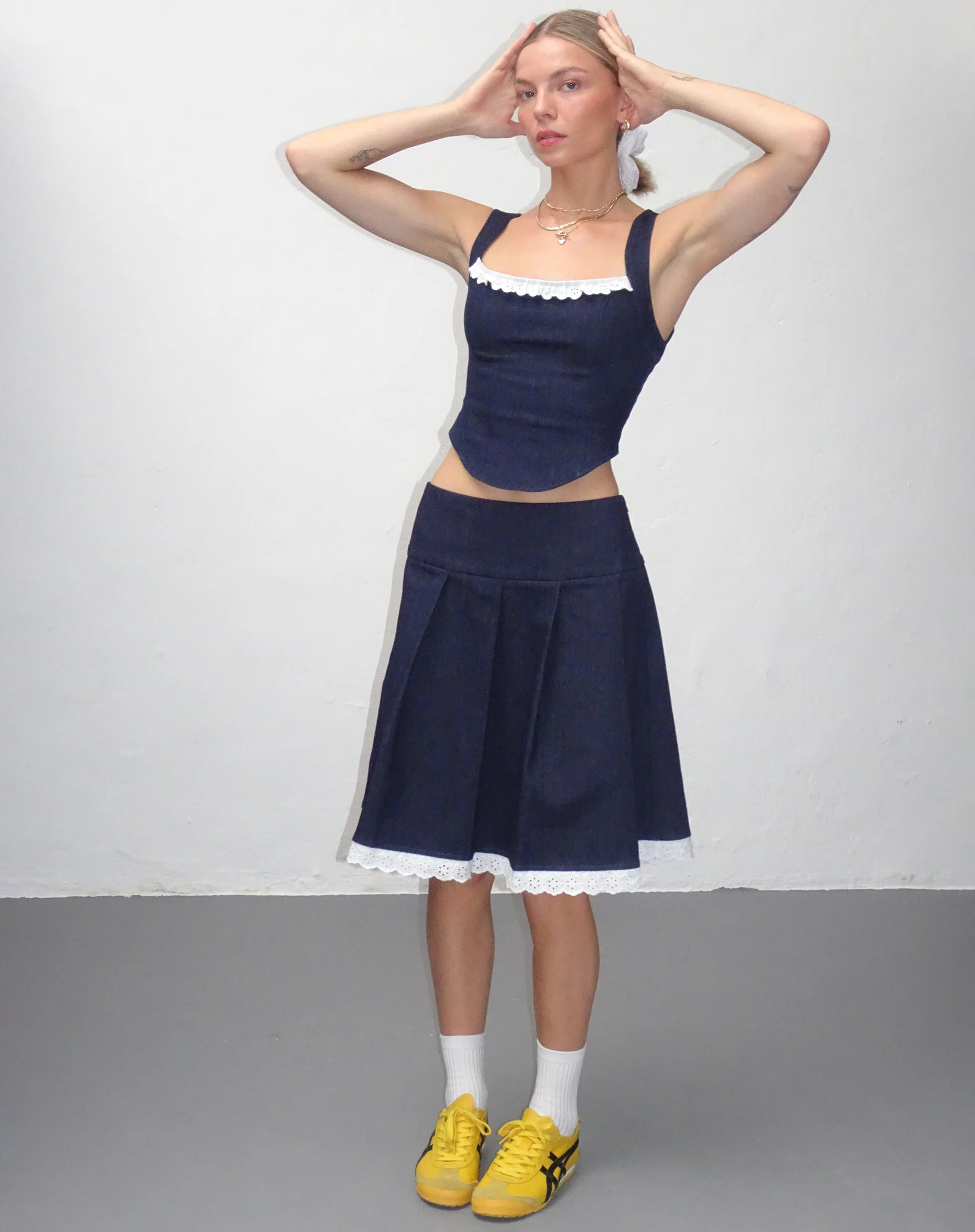 Kayatra Corset Top in Chambray Indigo - Image 6