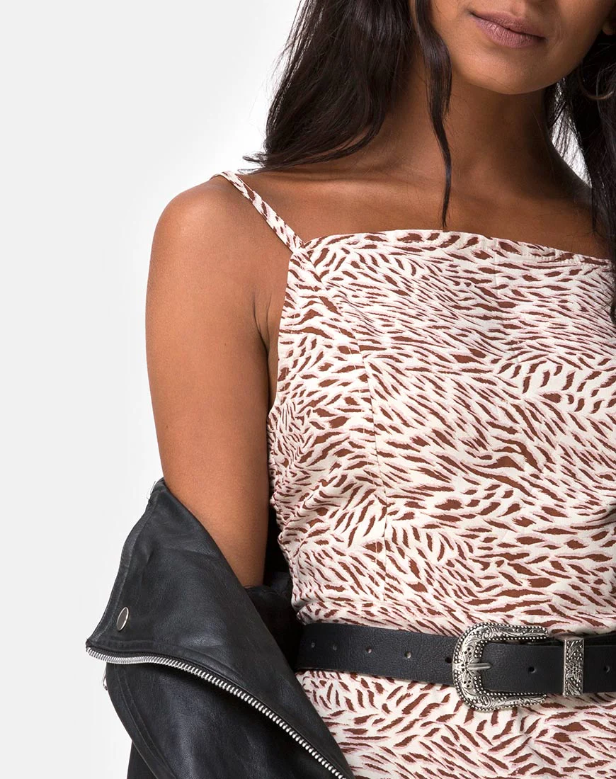 Kayla Mini Dress in Safari Taupe - Image 5