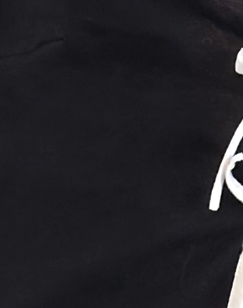 Kayna Top in Black with White Binding - Image 5