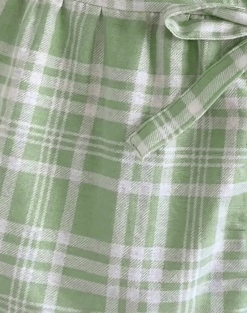Kayvata Tie Front Top in Table Cloth Neo Mint - Image 6