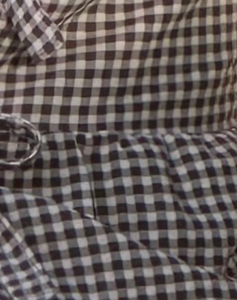 Kayvata Top in Mini Gingham Brown - Image 7