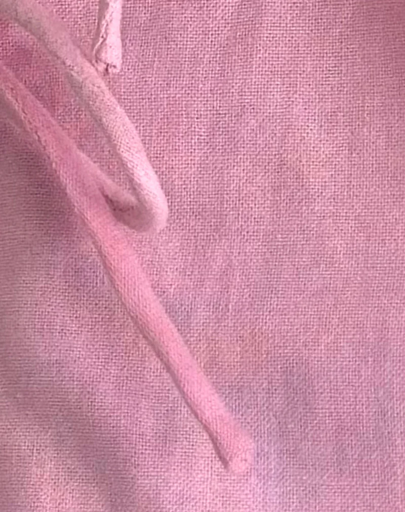 Kayve Tie Front Top in Flamingo Pink - Image 5
