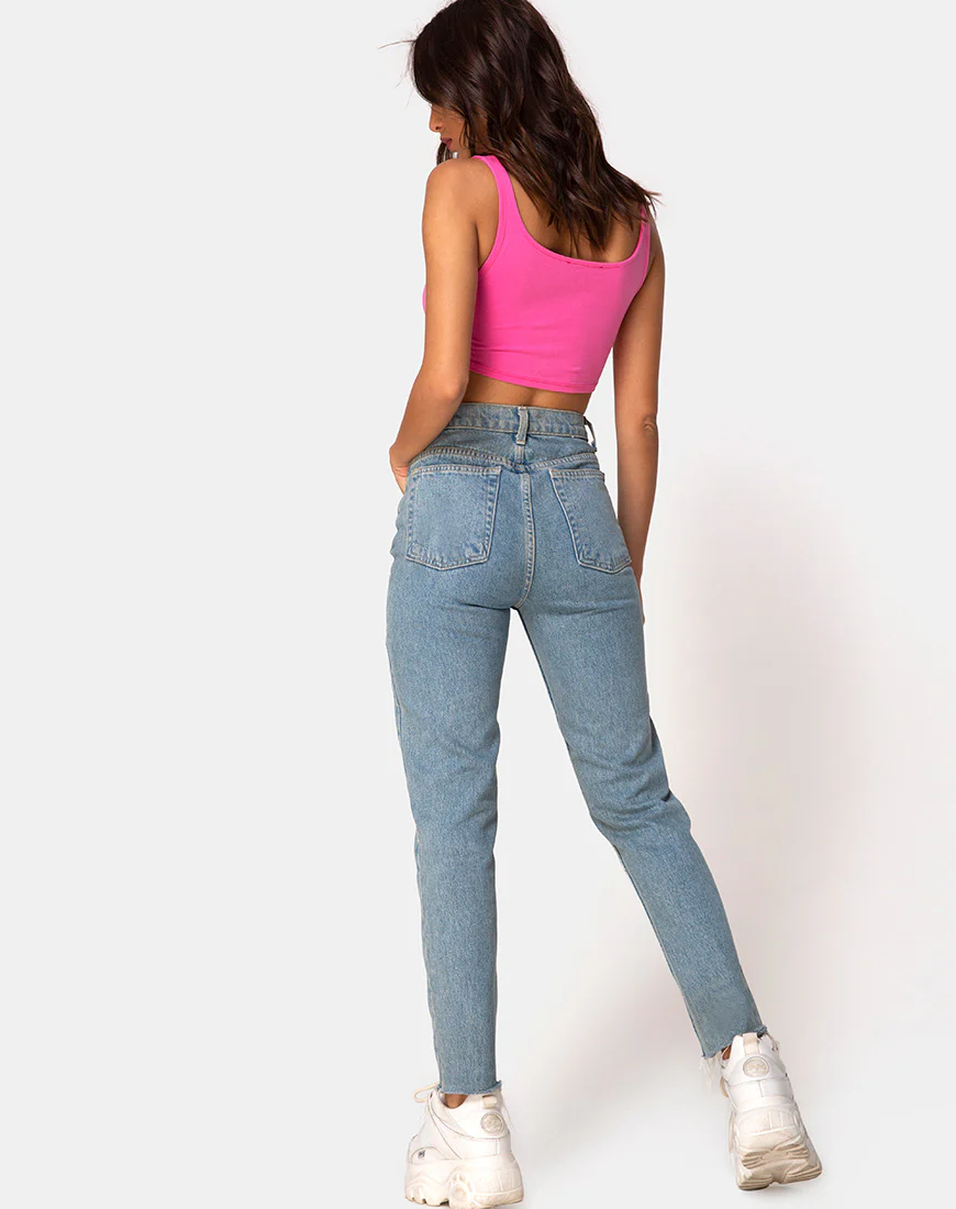 Keddo Crop Top in 80's Pink - Image 4
