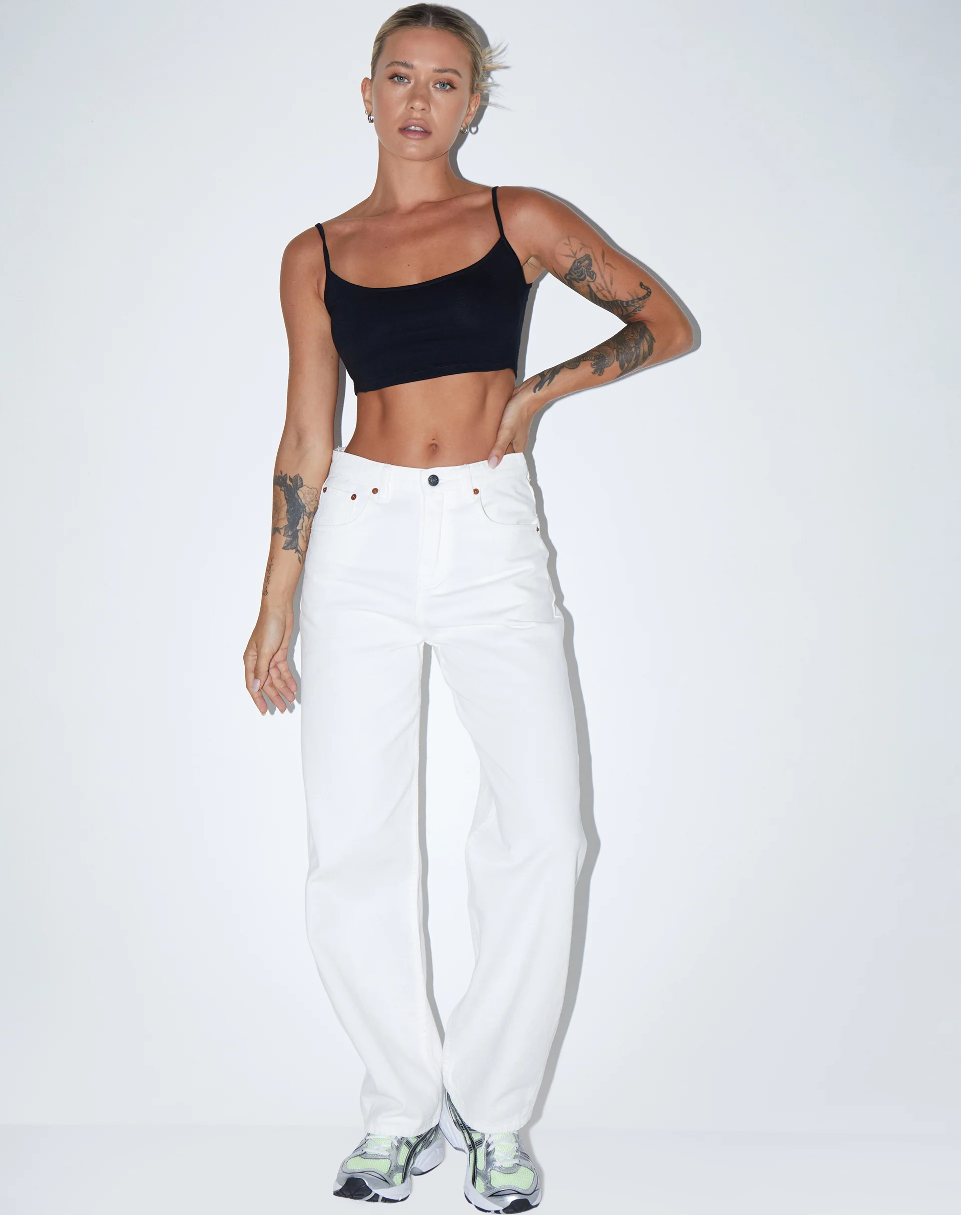 Keenan Crop Top in Lycra Black - Image 4