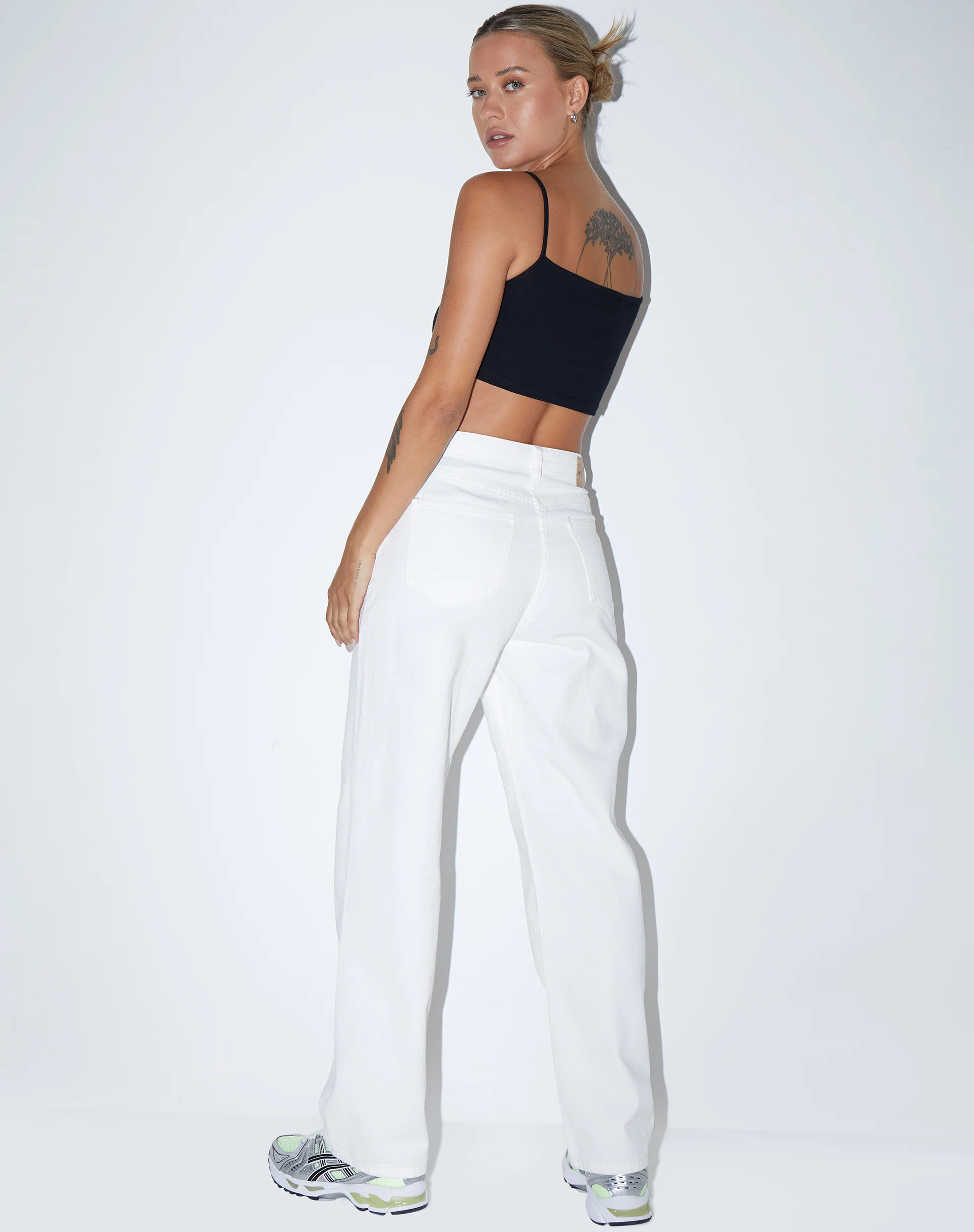 Keenan Crop Top in Lycra Black - Image 5