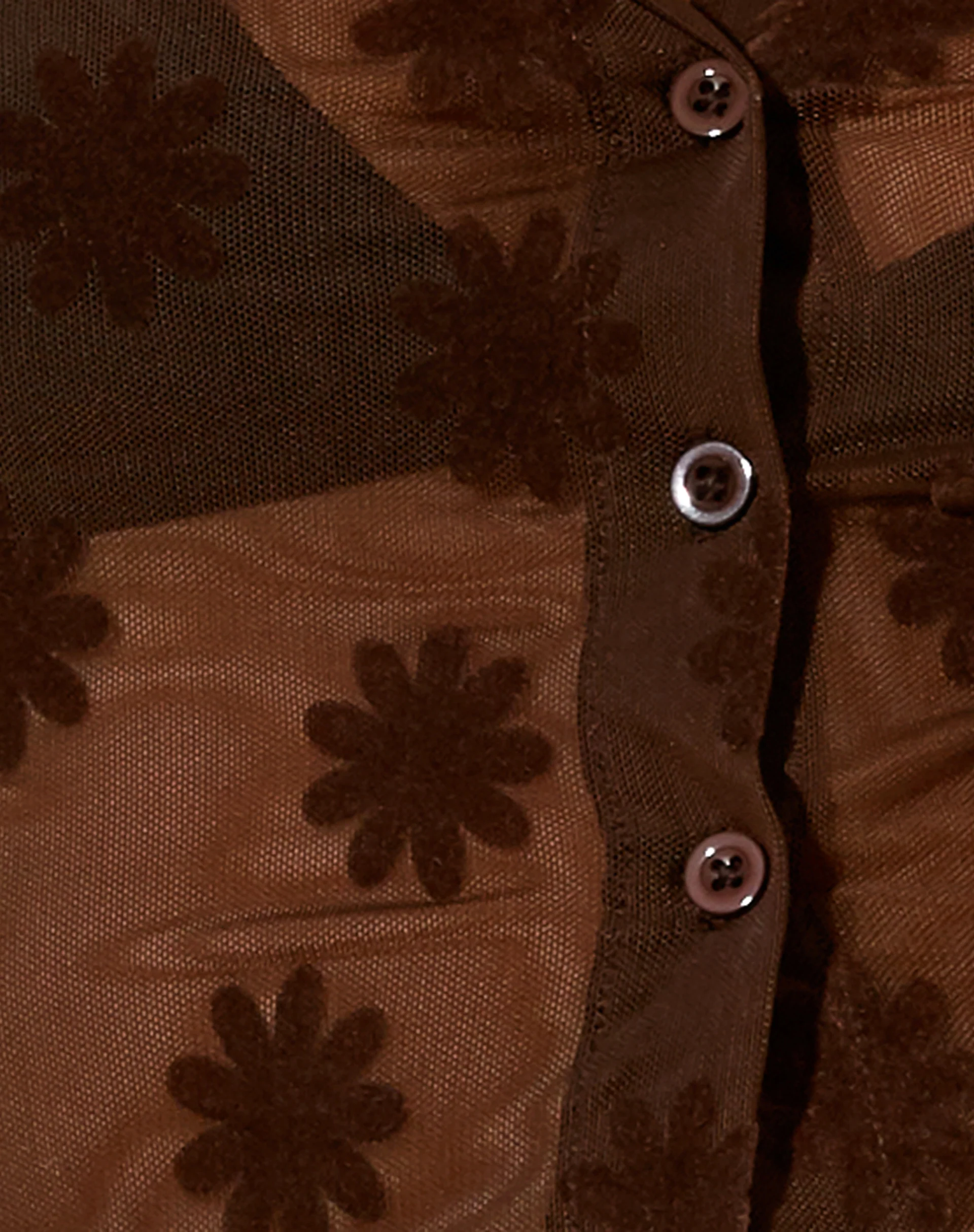 Kella Shirt in Brown Flock Daisy - Image 6