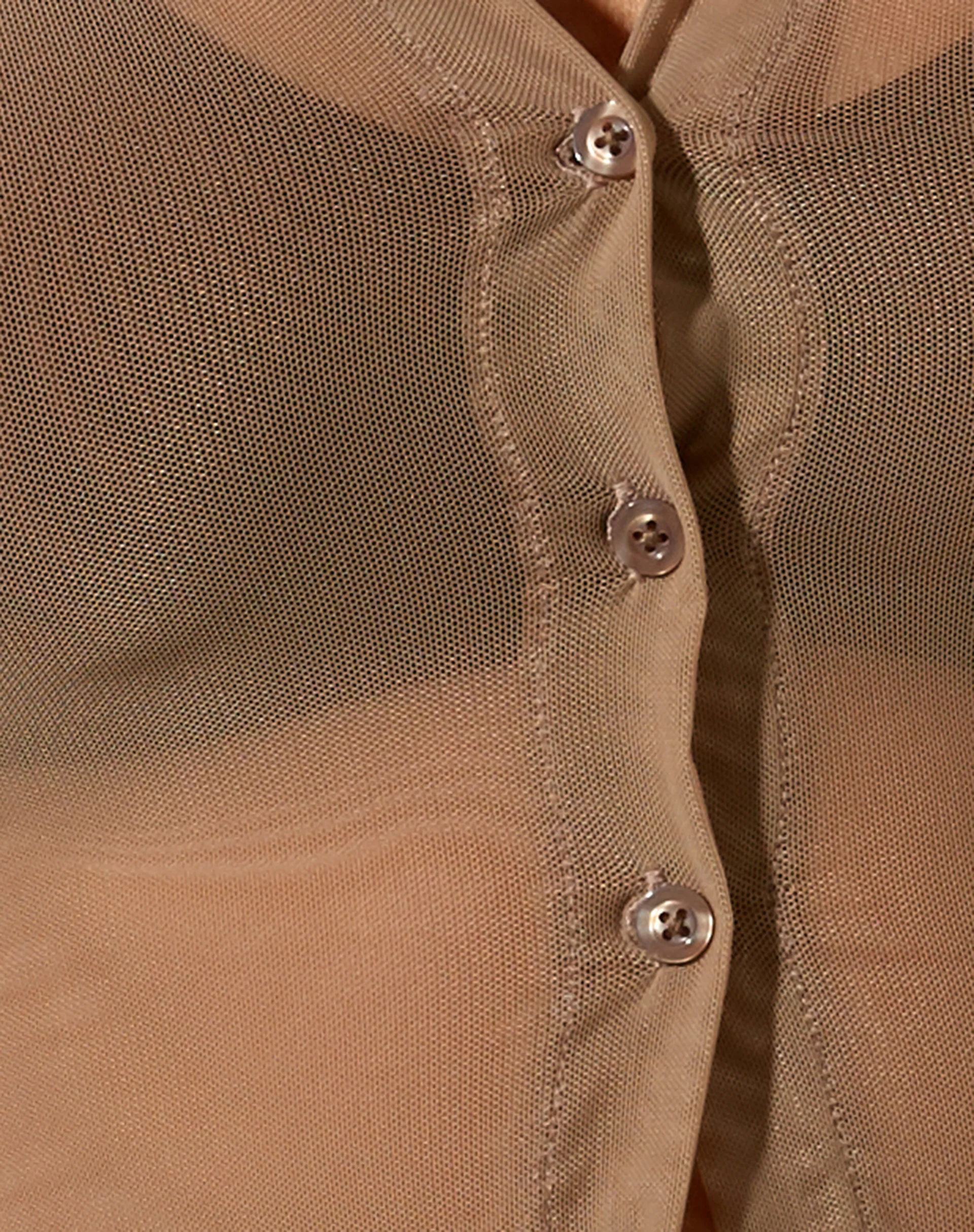 Kelly Shirt in Mesh Taupe - Image 5