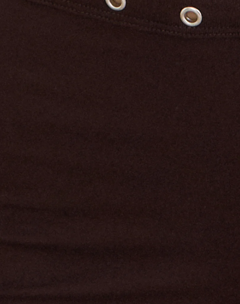 Kento Hot Pant in Bitter Chocolate with Eyelets - Image 7