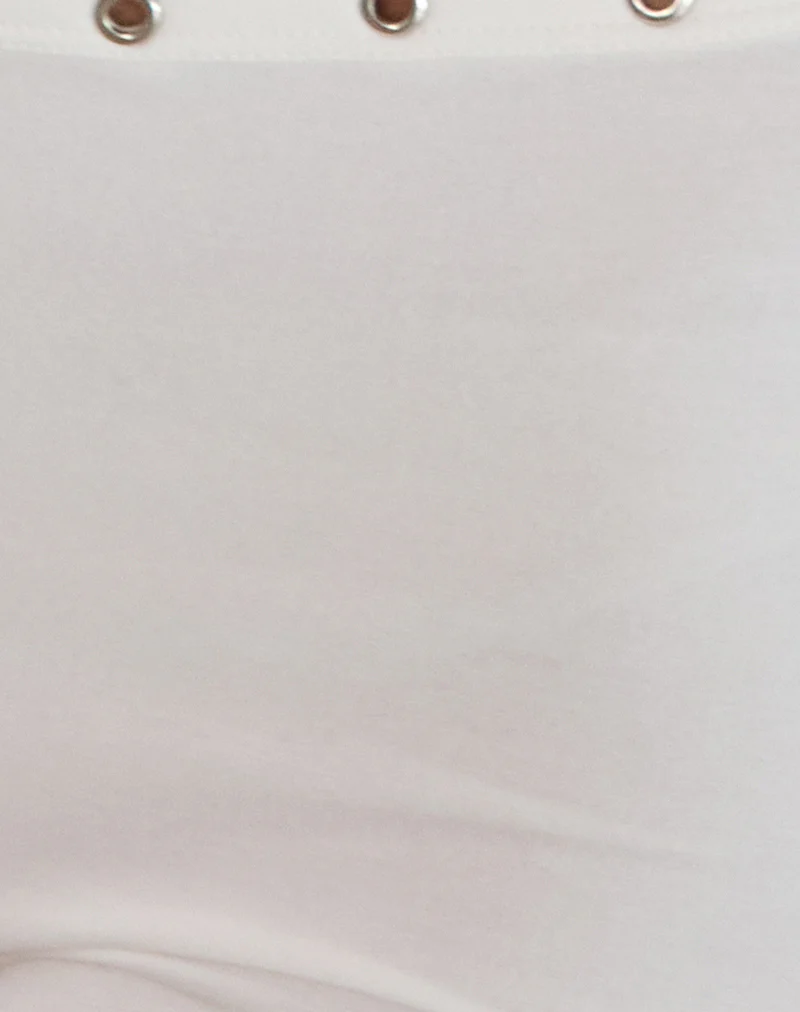 Kento Hot Pant in Ivory with Eyelets - Image 6