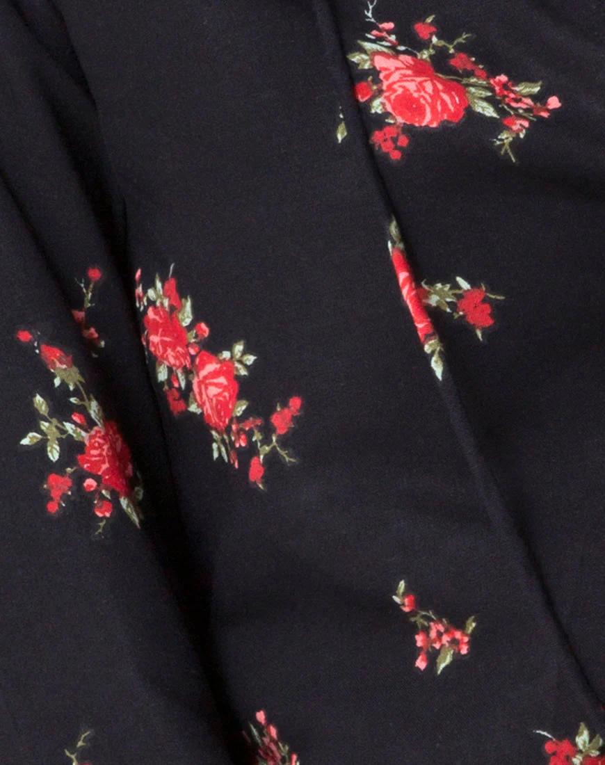 Kepsibelle Dress in Soi Rose Black and Red - Image 5