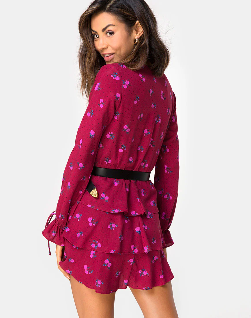 Kepsibelle Dress in Magenta Rose Pink - Image 2