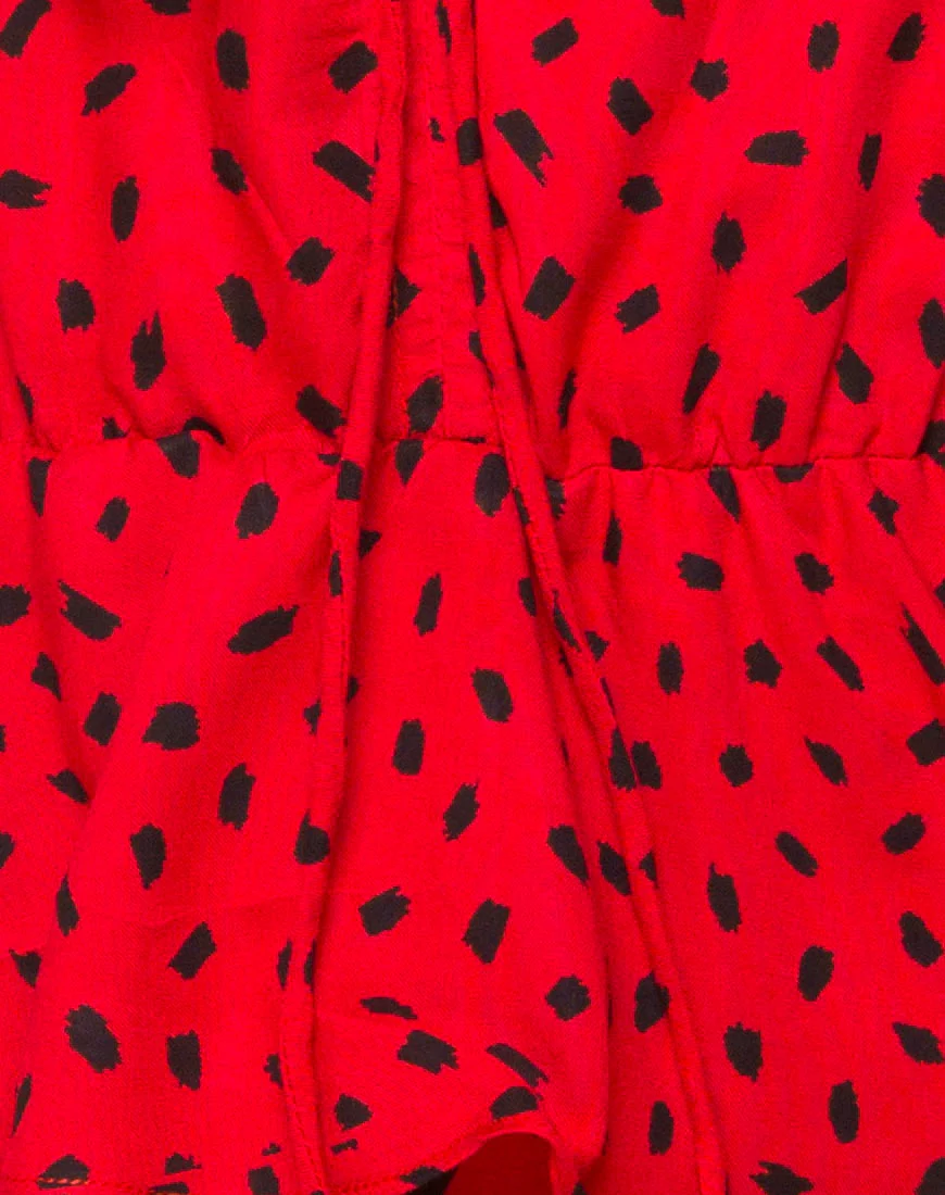 Kepsibelle Dress in Mini Diana Dot Red and Black - Image 7