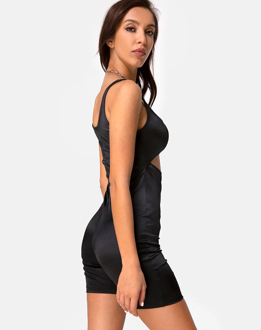 Kez Unitard in Black - Image 2
