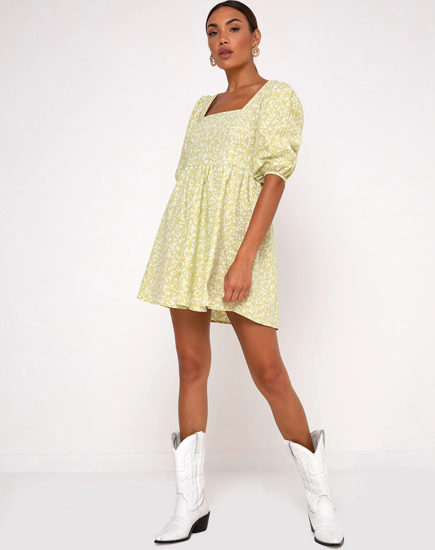 Kezie Skater Dress in Botanic Mint Foam - Image 3