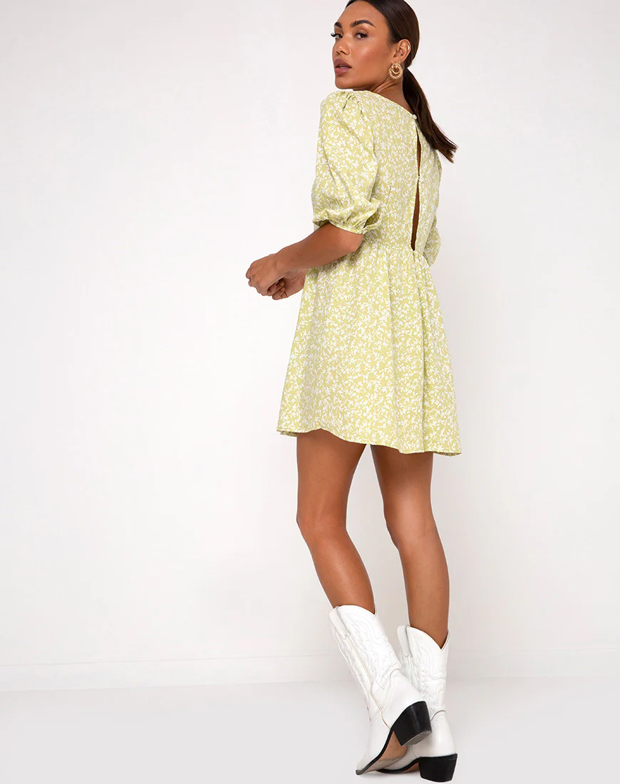 Kezie Skater Dress in Botanic Mint Foam - Image 4