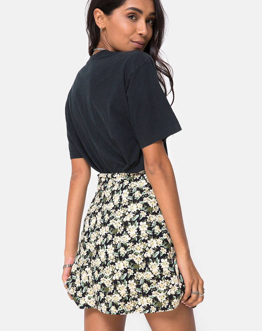 Khabel Skater Skirt in Aster Black - Image 2