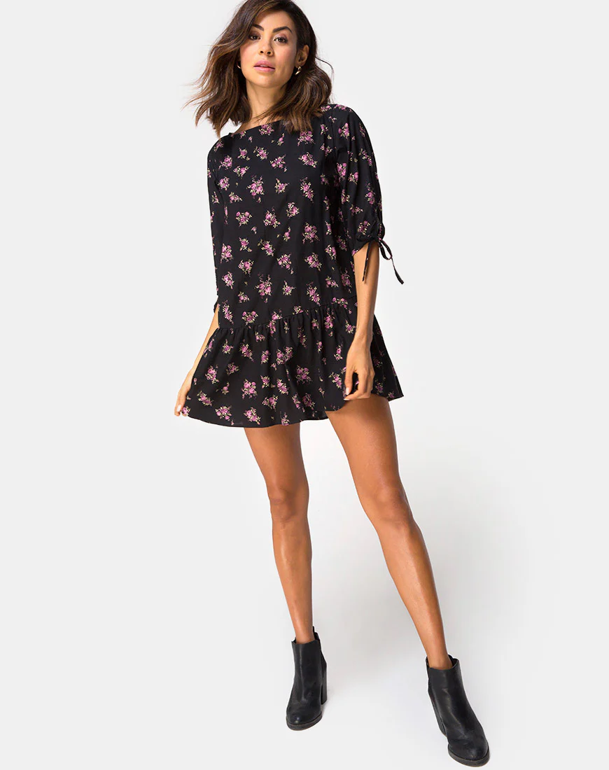 Khamea Dress in Sohey Rose Black - Image 3