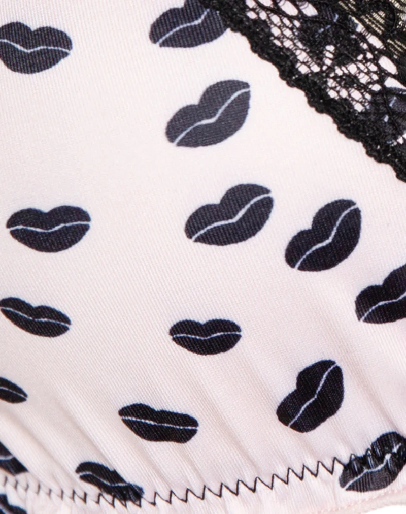 Kia Bra in Pink Micro Lips Black - Image 7