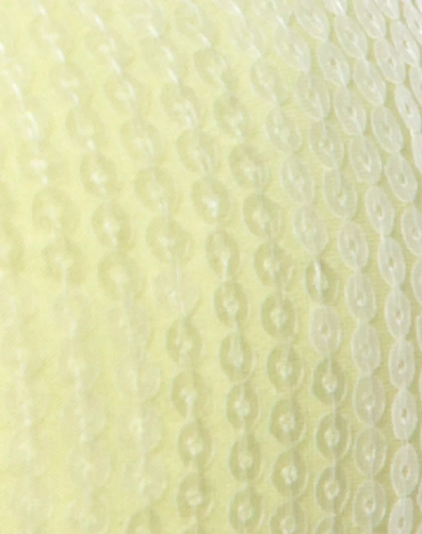 Kim Crop Top in Pistachio with Clear Sequin - Image 5