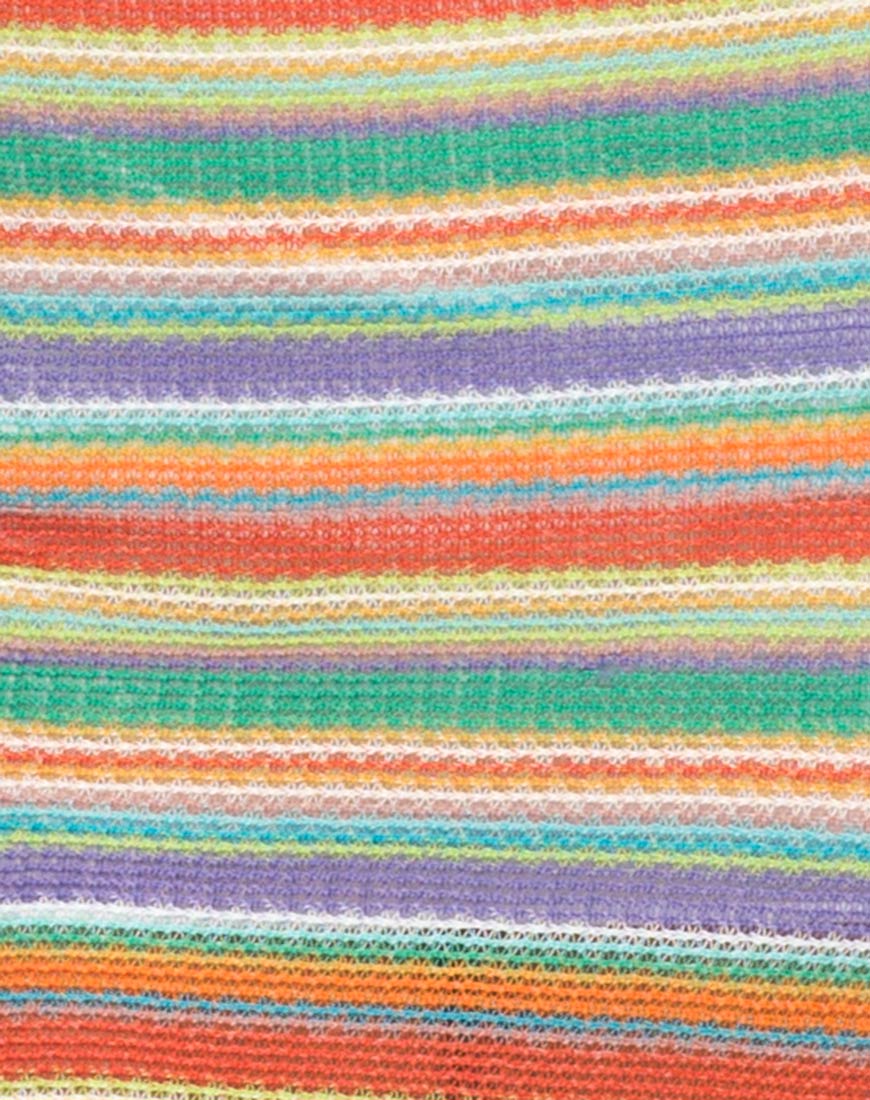 Kimmy Bodycon Skirt in Rainbow Knit - Image 5