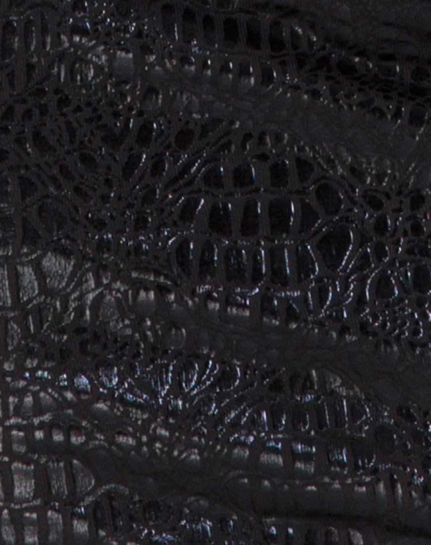 Kimmy Skirt in Snake Black - Image 5