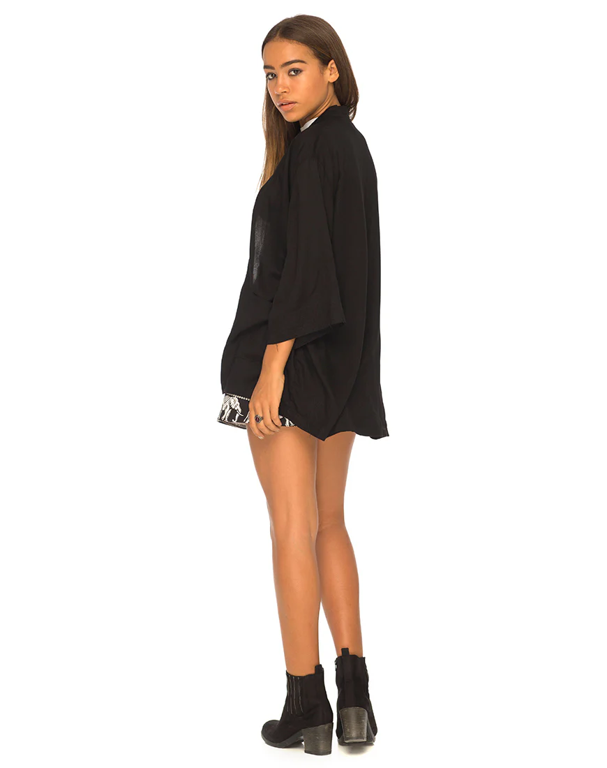 Kimono Jacket in Black - Image 3