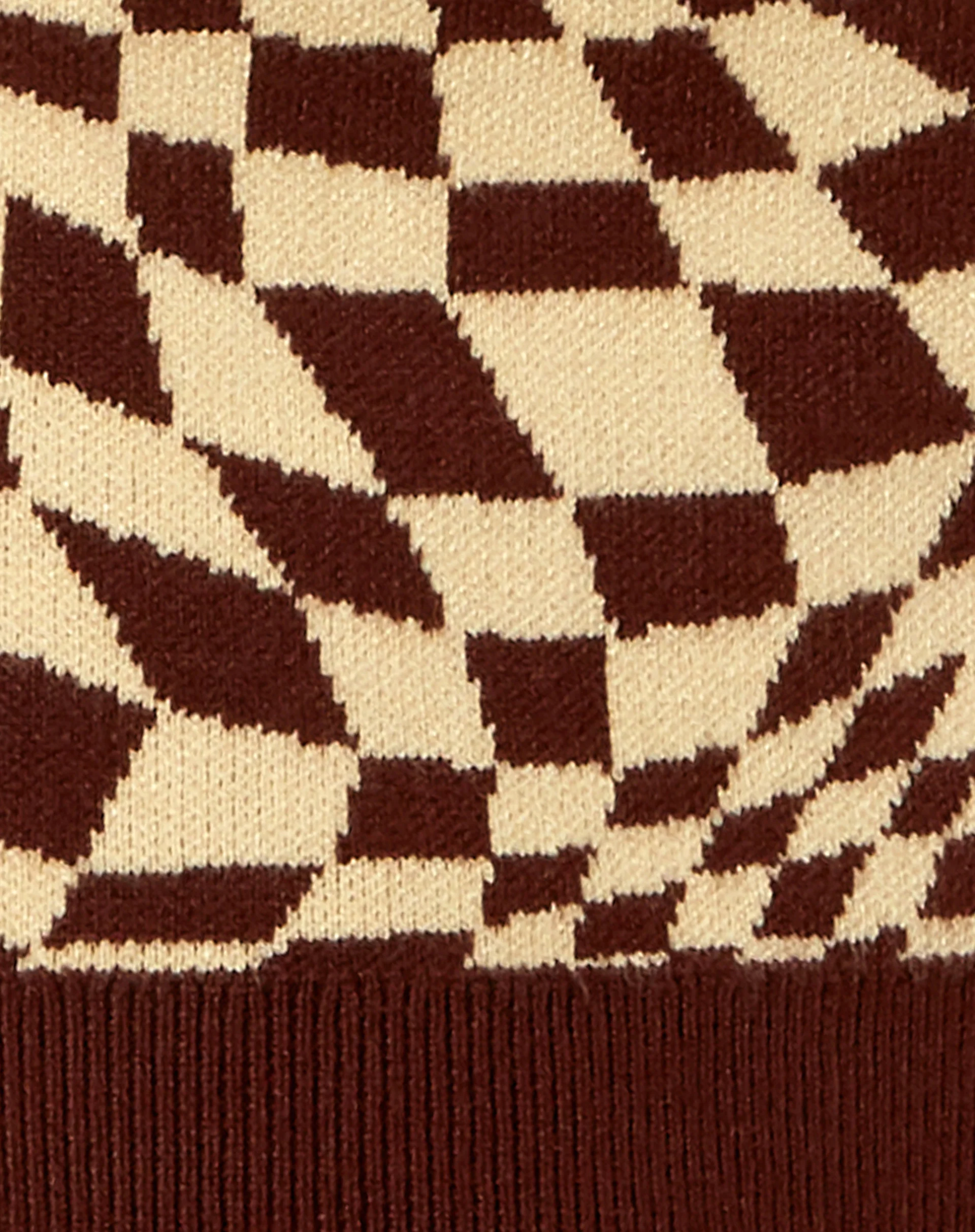Kimta Mini Dress in Knit Square Flag Coffee Quartz - Image 7