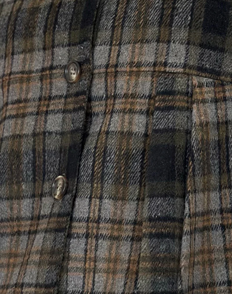 Kisaki Swing Coat in Check Yellow - Image 6