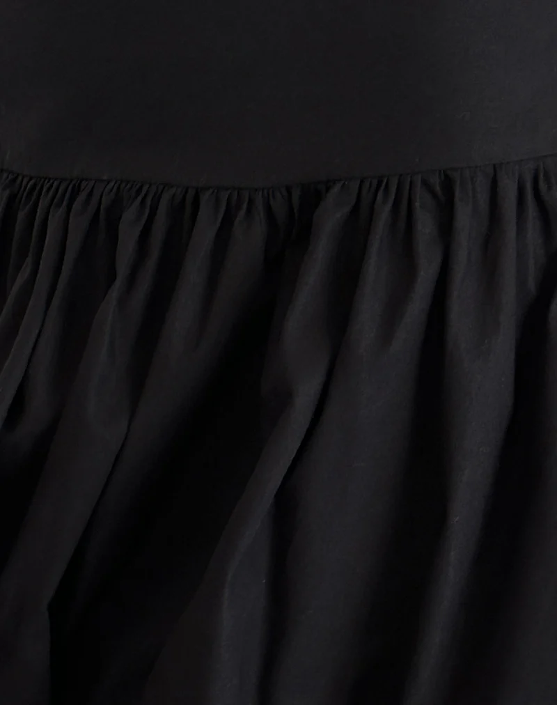 Kiyowo Puffball Mini Skirt in Black - Image 7