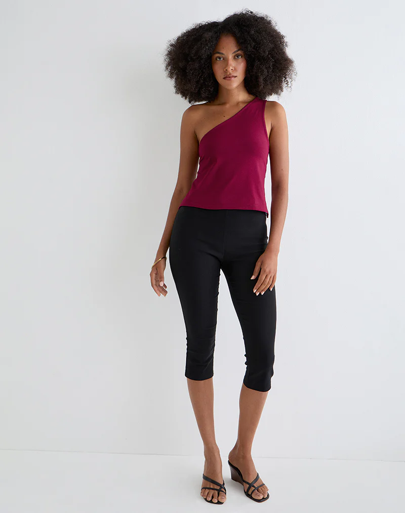 Klazari Top in Rayon Jersey Burgundy - Image 5