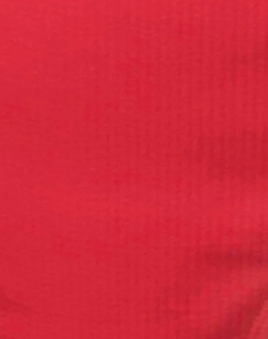 Knot Bandeau Bikini Top in Baewatch Red - Image 4