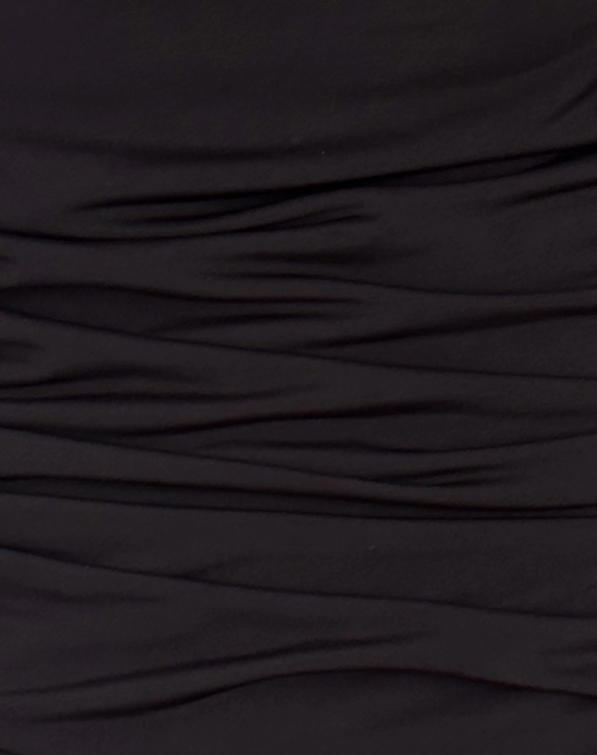 Kofi Asymmetric Ruched Cami Top in Black Slinky - Image 6
