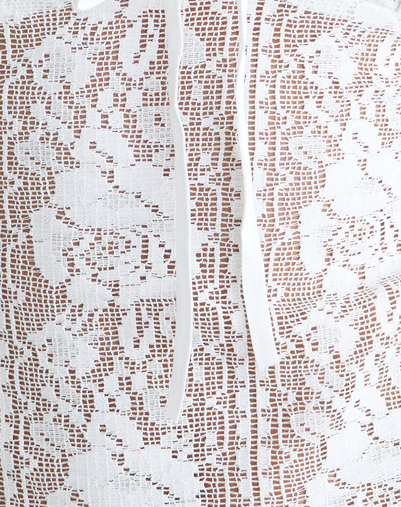 Kopa Top in Floral Lace White - Image 6