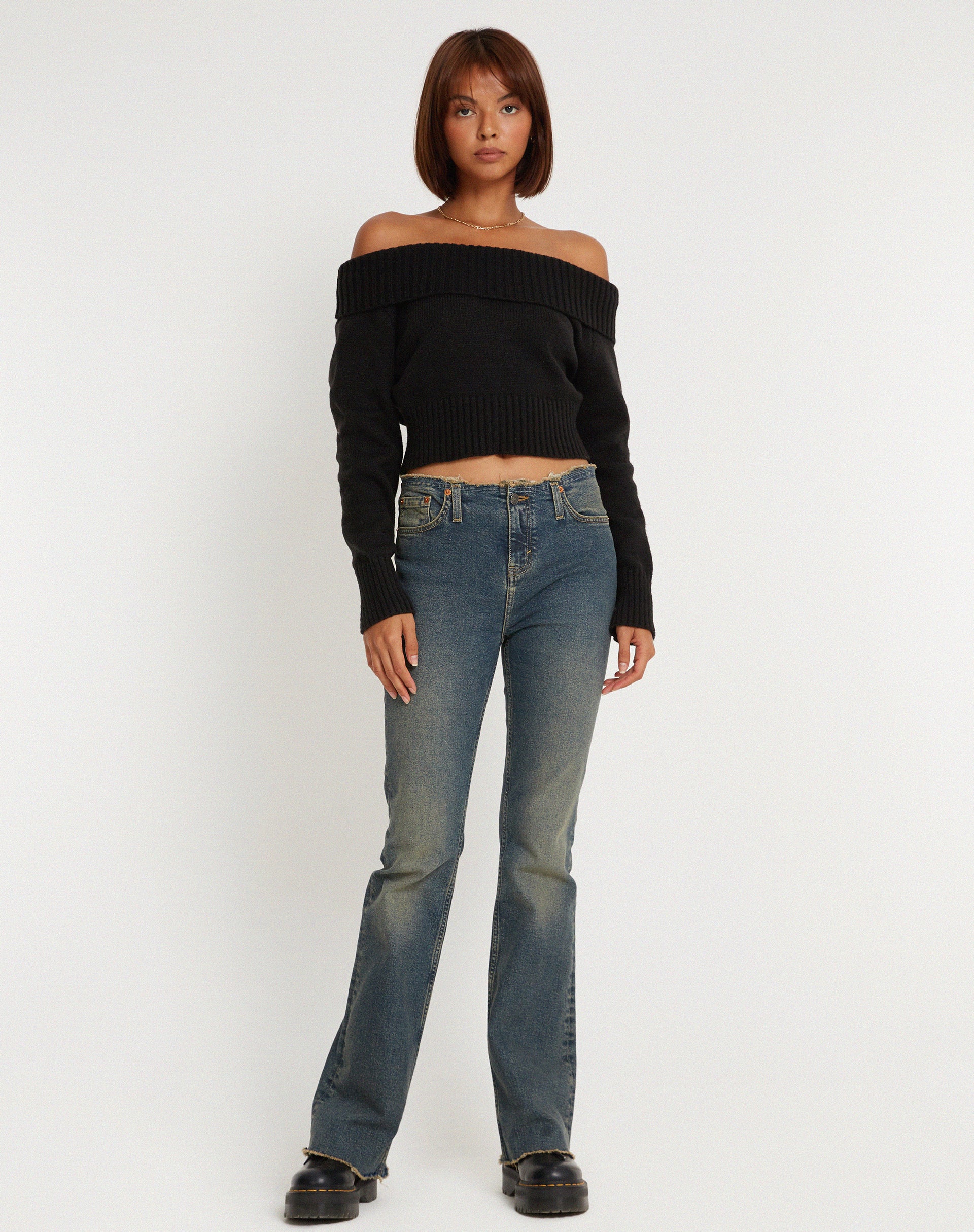 Koriya Bardot Top in Black - Image 4