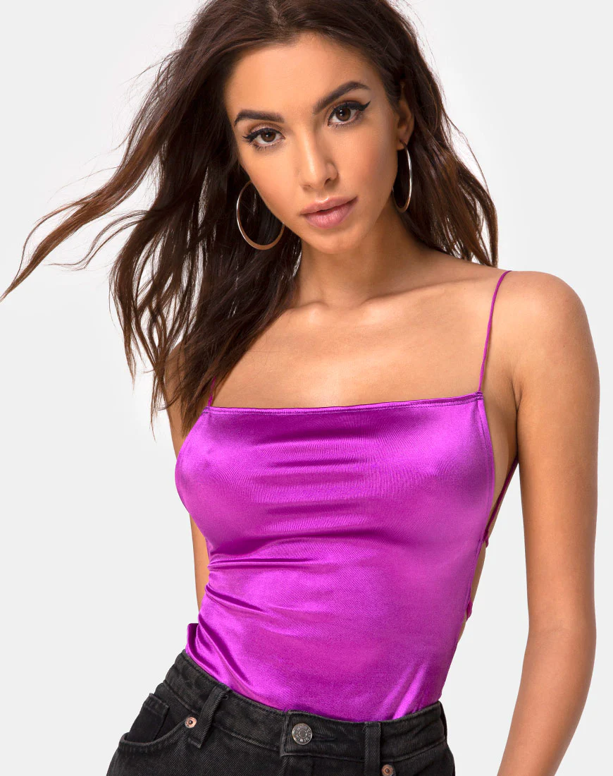 Koza Bodice in Satin Violet - Image 2