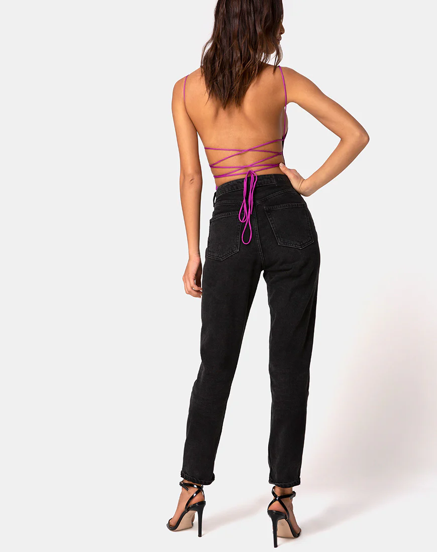 Koza Bodice in Satin Violet - Image 4