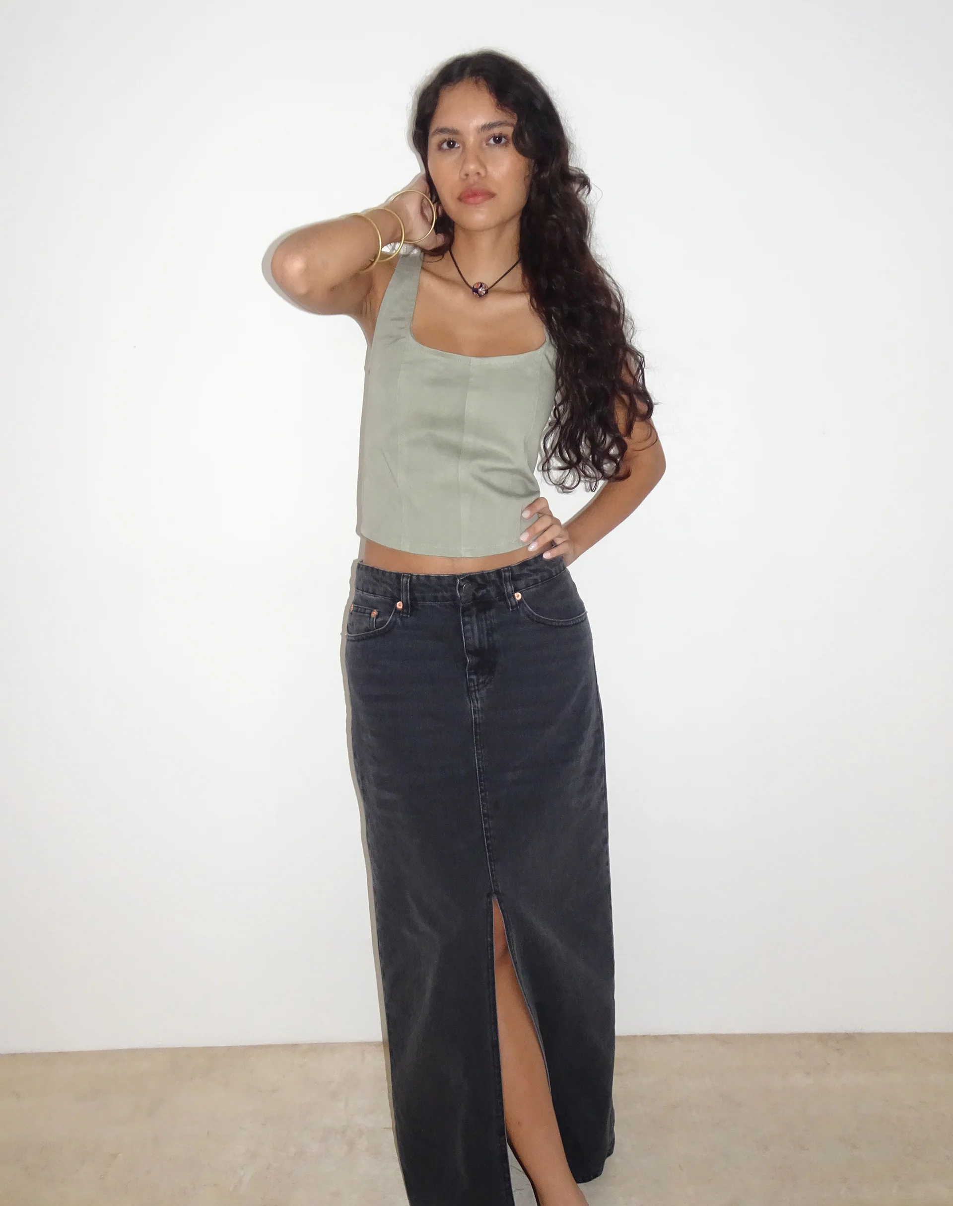 Kye Corset Top in Ash Grey - Image 2