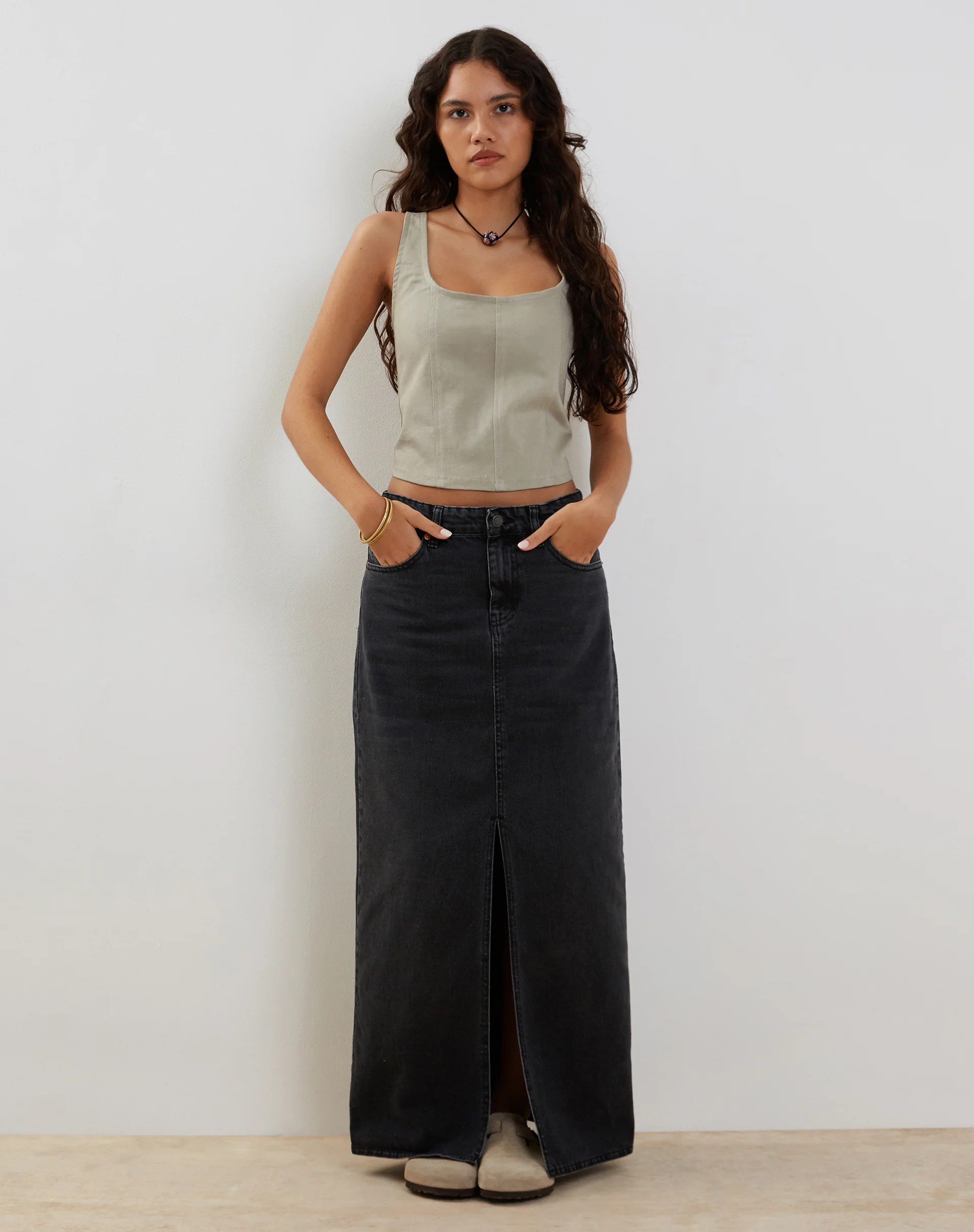 Kye Corset Top in Ash Grey - Image 4