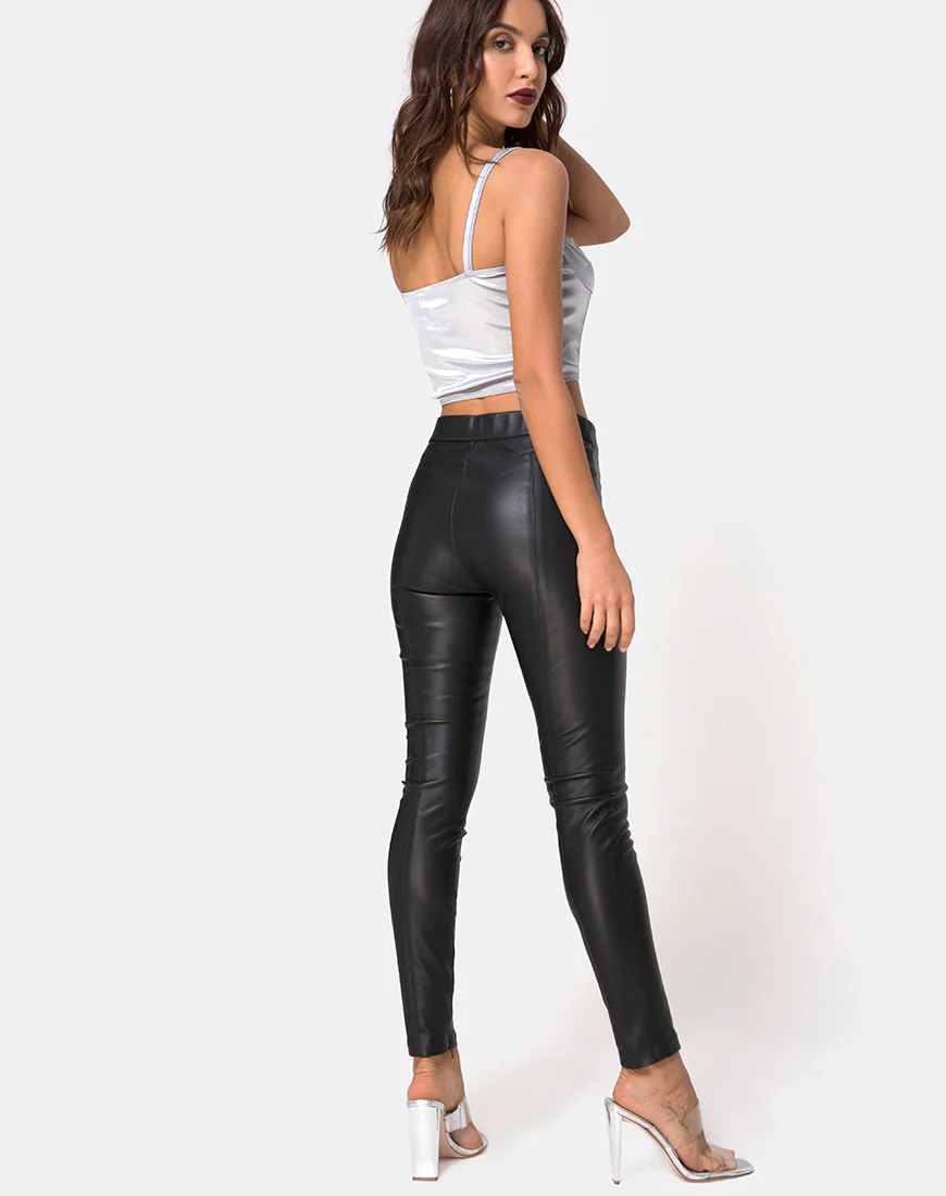 Kynette Crop in Satin Ice Silver - Image 4