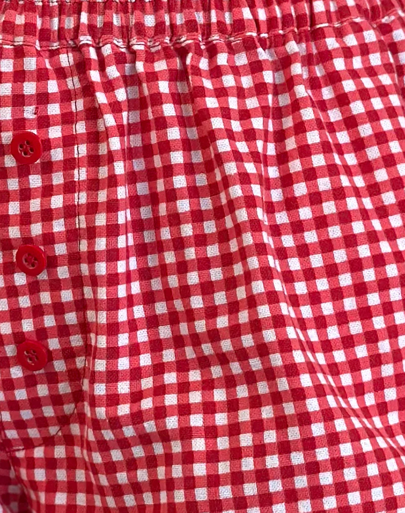 Laboxe Boxer Shorts in Red Gingham - Image 6