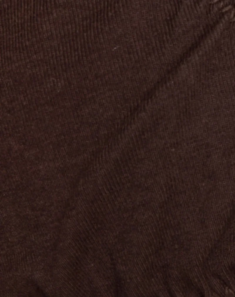 Laina Bra in Jersey Chocolate with Pink Bow - Image 6