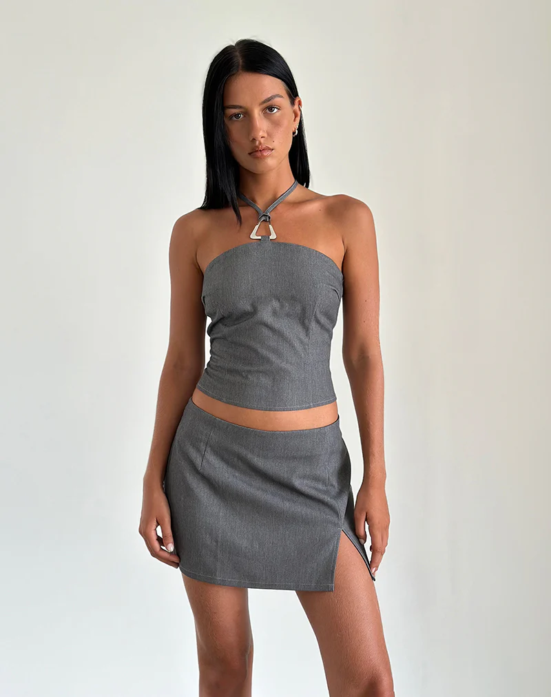 Lakia Top in Tailoring Charcoal - Image 2