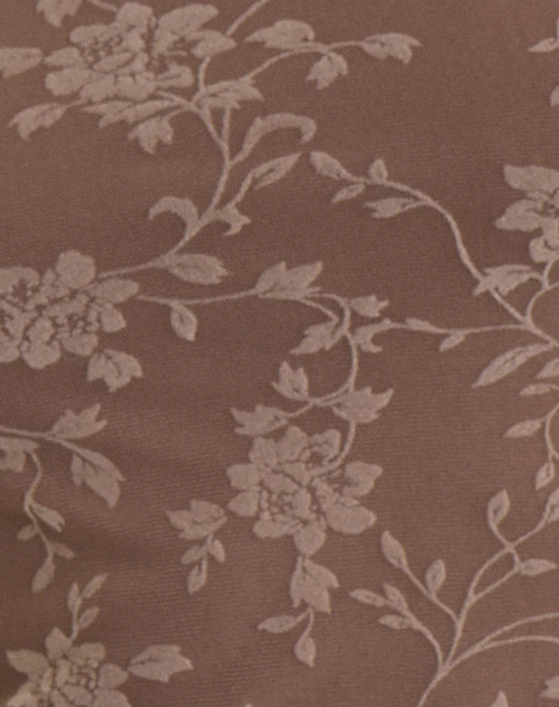 Lakya Top in Leafy Flock Dark Taupe - Image 6