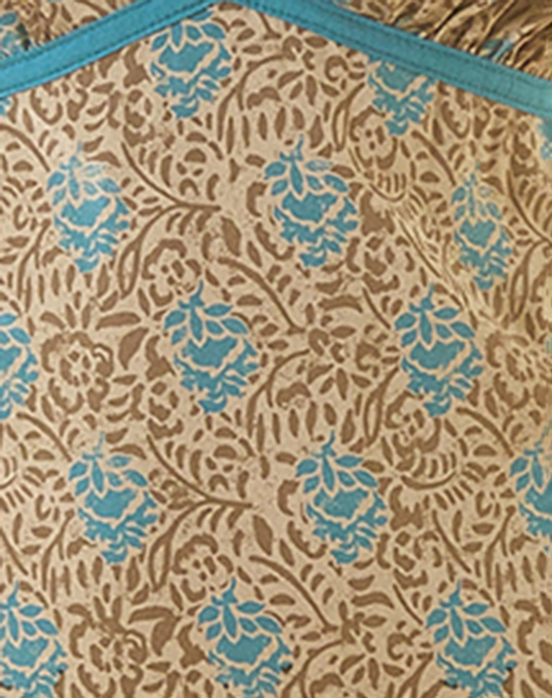 Lalu Midi Dress in Bohemian Batik Blue Brown - Image 8