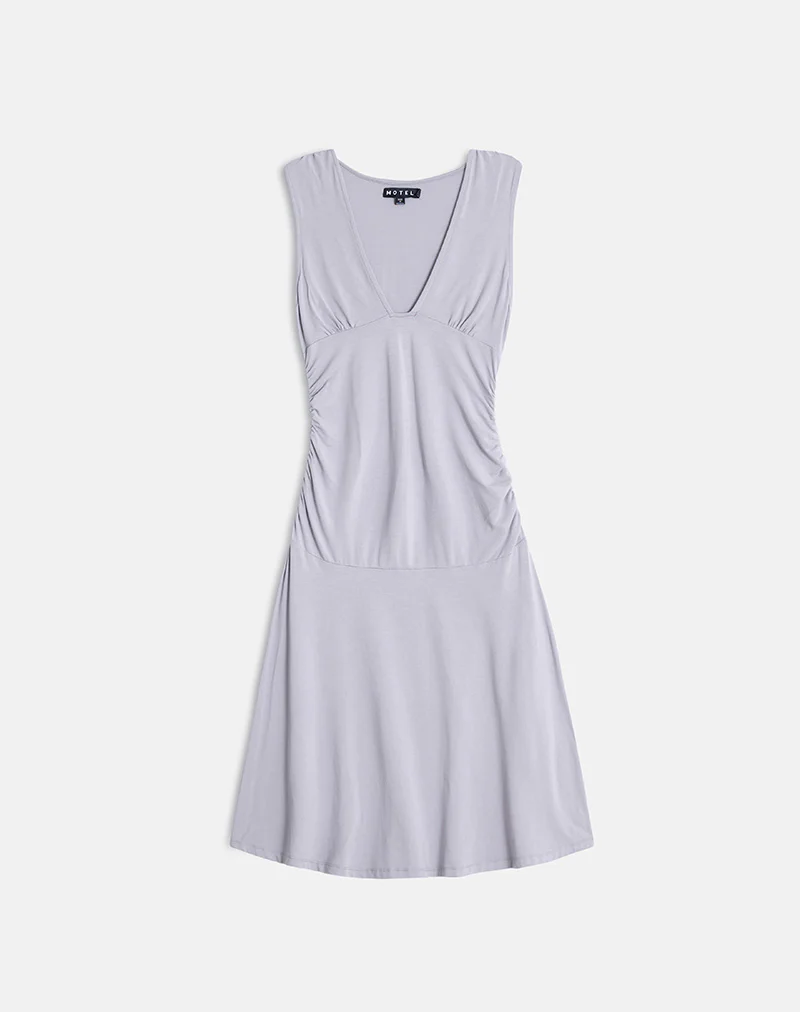 Laluma Midi Dress in Lilac Grey - Image 3