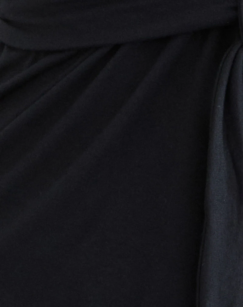 Lamae Wrap Top in Black - Image 5