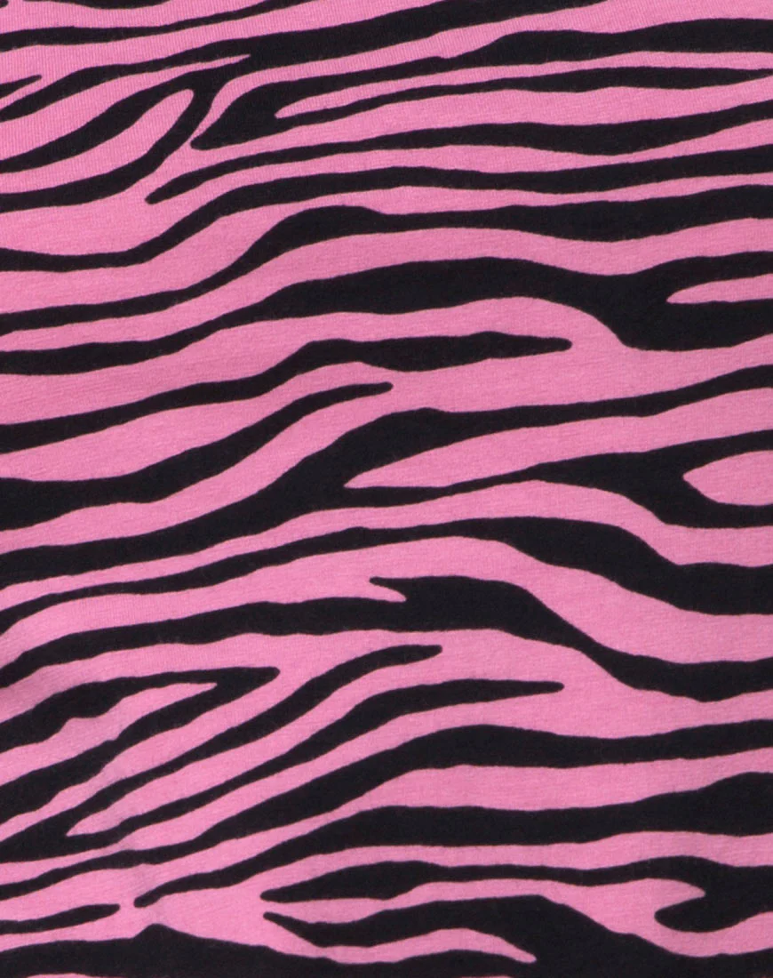 Lami Bodycon Dress in Zip's Zebra Pink - Image 5